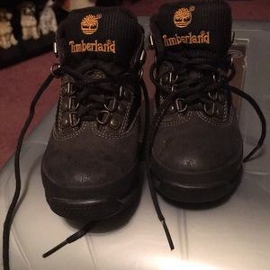 Euro Timberland boots size 8c Black/gold